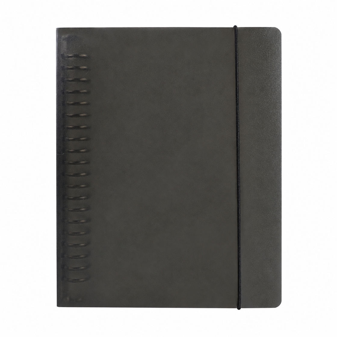 Black A5 20-Ring Binder Cover with Elastic Closure