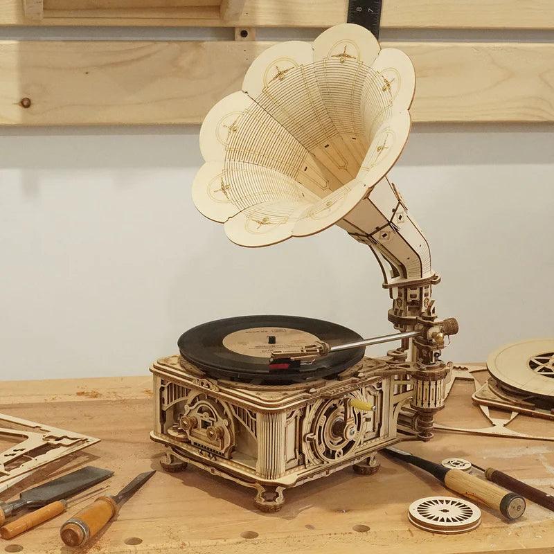 Diyion™ | Vintage Melody Maker DIY Wooden Gramophone Kit - Diyion