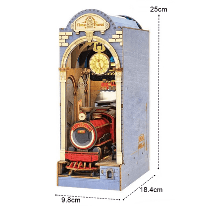 Time Travel | DIY Wooden Book Nook Kit | Bookshelf Insert Decor