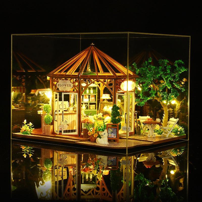 Flower House Coffee Shop DIY Miniature House Kit - DIYION