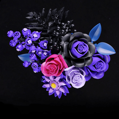 Diyion™ | Purple Rose Bouquet Building Block Set - Diyion