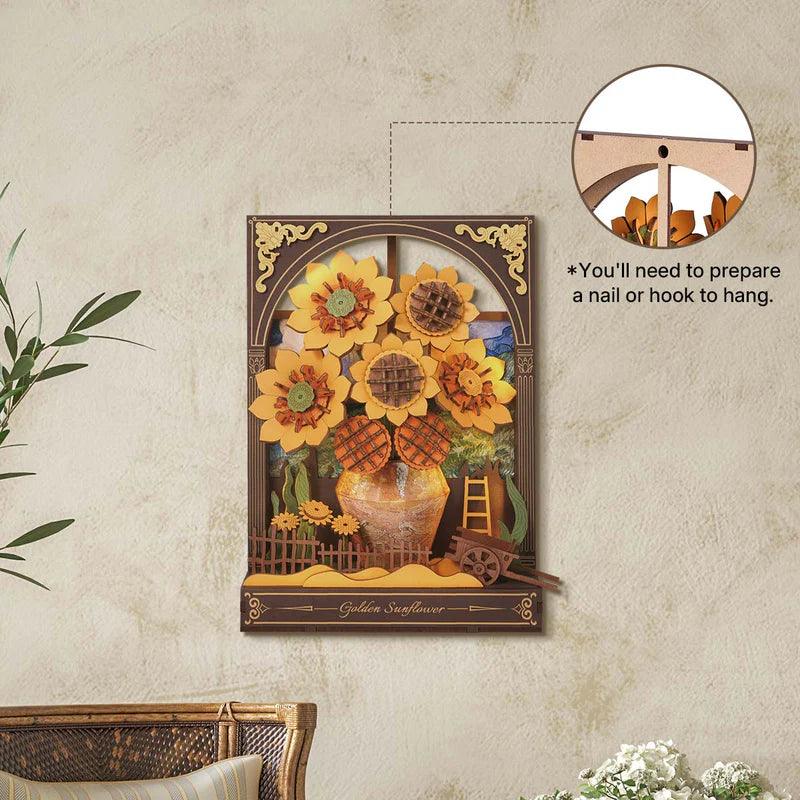 Diyion™ | Monet's Garden 3D Wooden Puzzle with LED Lighting - Diyion