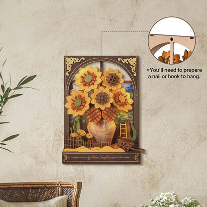 Diyion™ | Monet's Garden 3D Wooden Puzzle with LED Lighting - Diyion