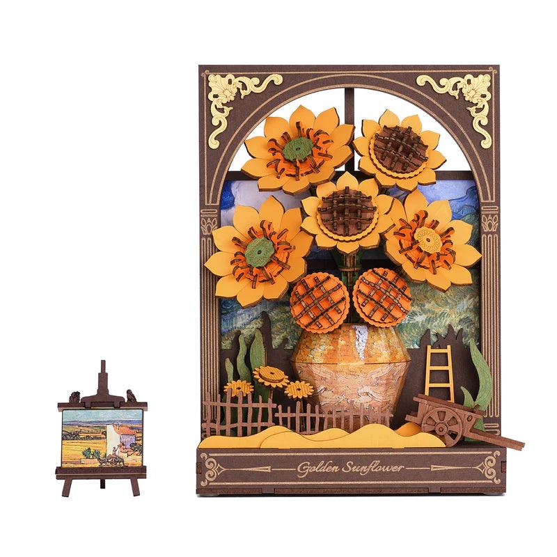 Diyion™ | Monet's Garden 3D Wooden Puzzle with LED Lighting - Diyion