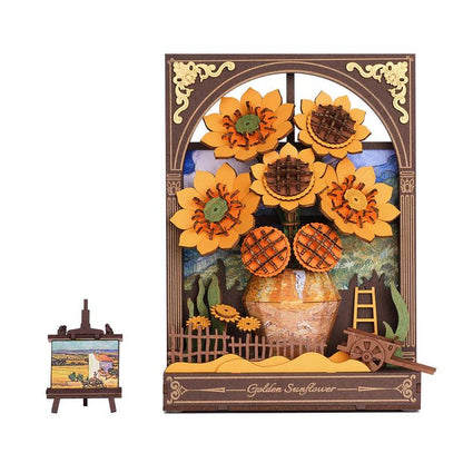 Diyion™ | Monet's Garden 3D Wooden Puzzle with LED Lighting - Diyion