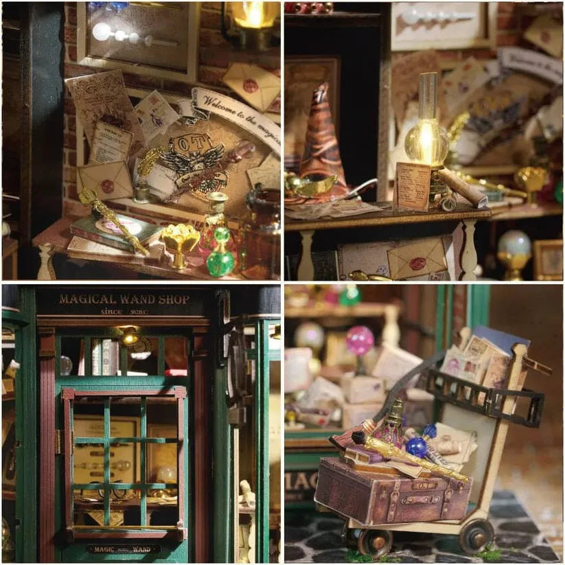 Diyion 1:24 scale magic shop model kit for an intermediate miniature building project