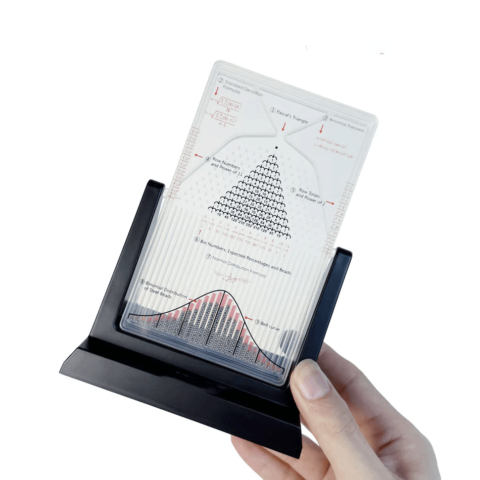 Diyion Galton Board on a weighted display stand for teachers, mathematicians, and curious adults