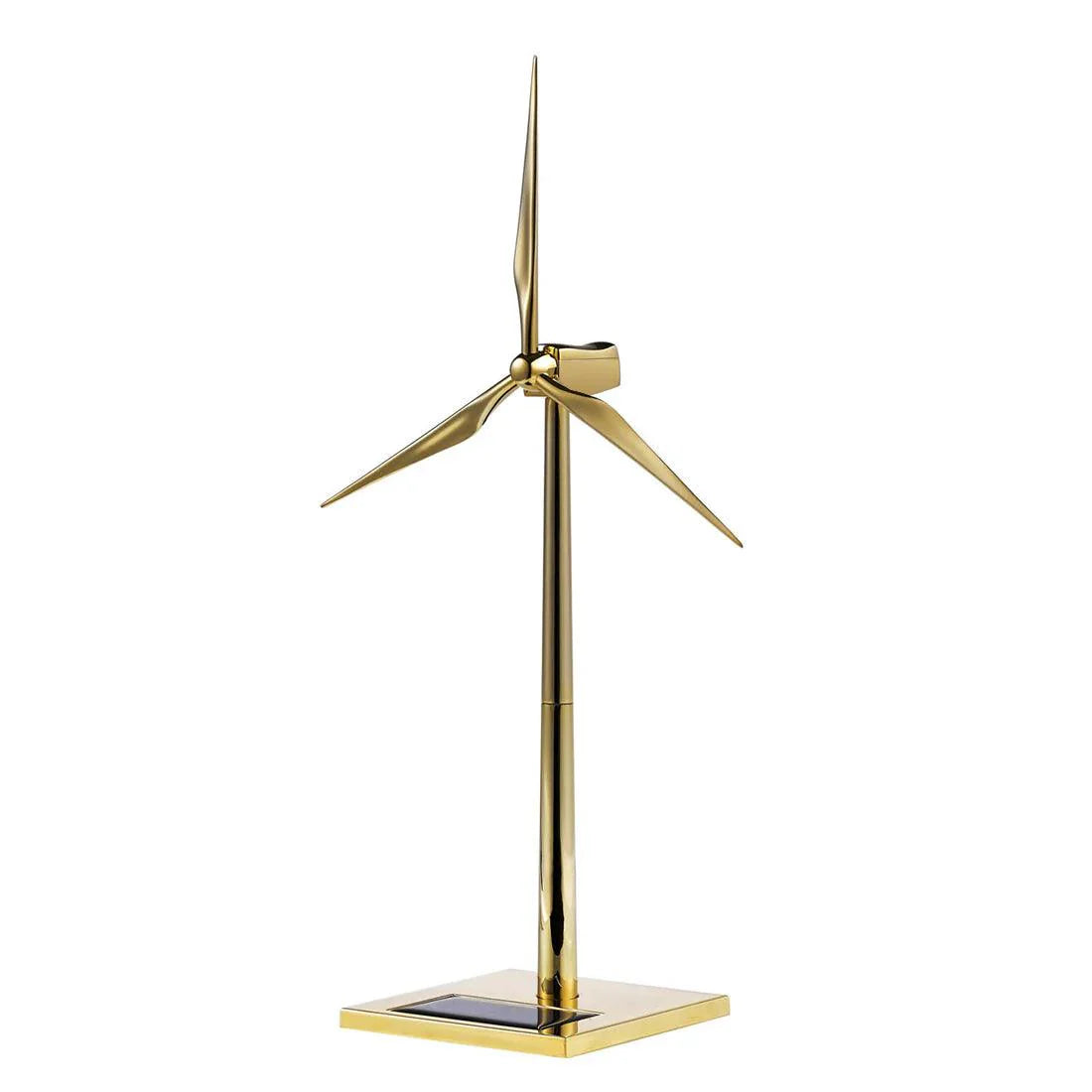 Diyion™ | DIY 3D Metal Windmill Solar Powered Wind Turbine Assembly Model Golden - Diyion
