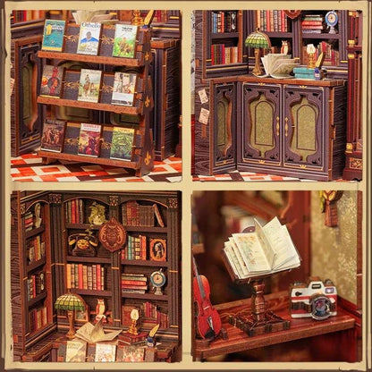 Owl Bookstore DIY Book Nook Kit | Mini Bookstore Series - DIYION