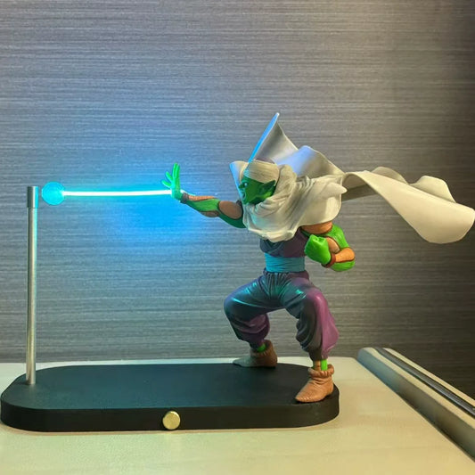 Diyion Dragon Ball Z Piccolo magnetic light beam figurine with blue LED energy beam levitating from base