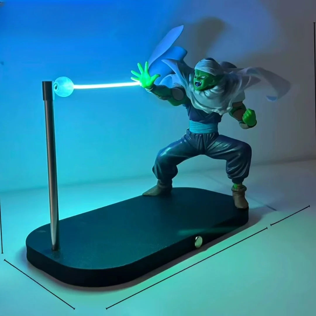 Diyion Dragon Ball Z Piccolo magnetic light beam figurine with blue LED energy beam levitating from base