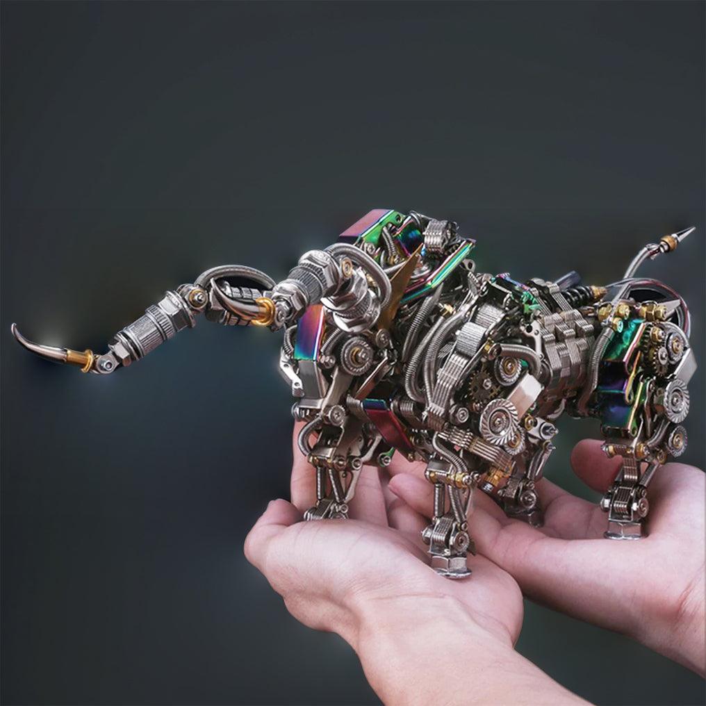 Diyion™ | DIY 3D Metal Mechanical Bull Animal Model Assembly Kit 1087Pcs - Diyion
