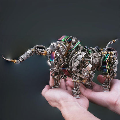 Diyion™ | DIY 3D Metal Mechanical Bull Animal Model Assembly Kit 1087Pcs - Diyion