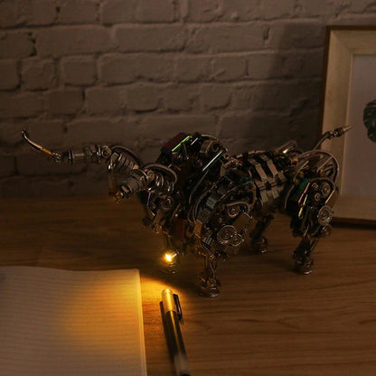 Diyion™ | DIY 3D Metal Mechanical Bull Animal Model Assembly Kit 1087Pcs - Diyion