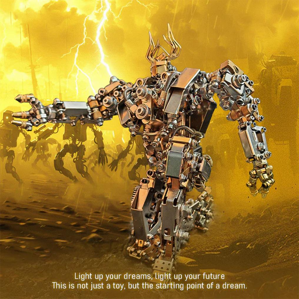 Diyion™ | DIY 3D Steampunk Protoss Mecha Metal Model With Lights-1020+PCS - Diyion