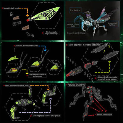 Diyion™ | Luminous Mantis 3D Metal Mechanical Assembly Kits - Diyion
