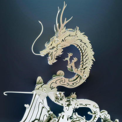Diyion™ | Dragon on the Mountain Mythical Creature Model Kit - Diyion