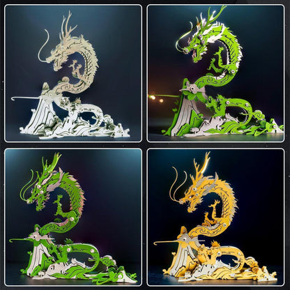 Diyion™ | Dragon on the Mountain Mythical Creature Model Kit - Diyion