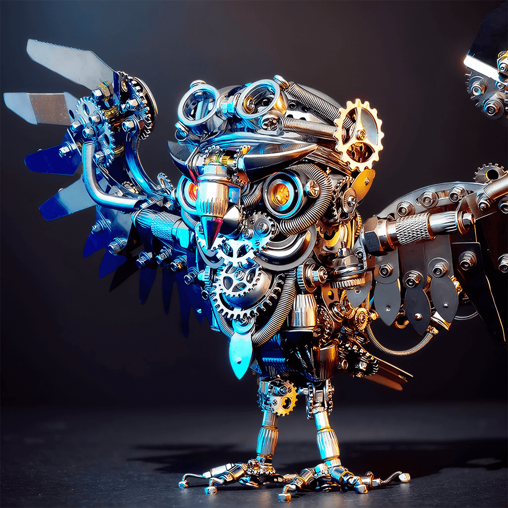Diyion | 3D Nocturnal Owl DIY Steampunk Metal Assembly Animal Model - Diyion