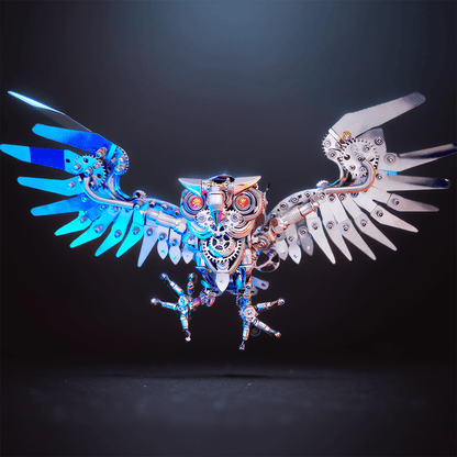 Diyion | 3D Nocturnal Owl DIY Steampunk Metal Assembly Animal Model - Diyion