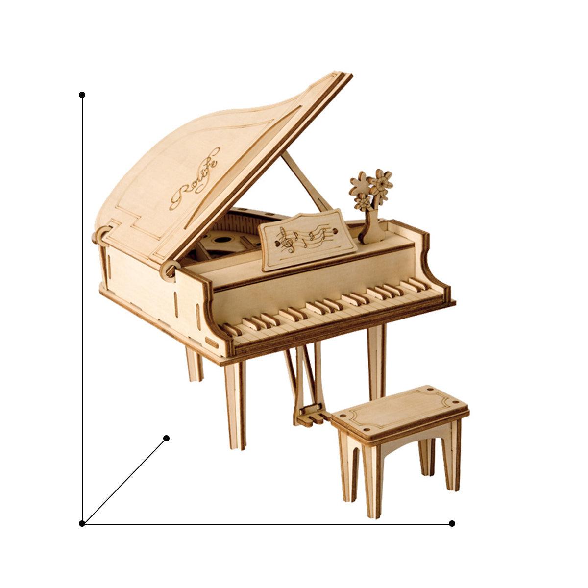 Diyion™ | Classic Grand Piano - Wooden 3D Assembly Model - Diyion