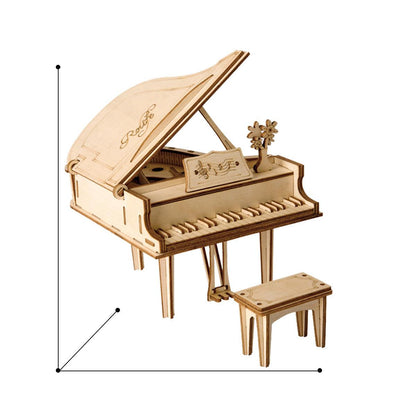 Diyion™ | Classic Grand Piano - Wooden 3D Assembly Model - Diyion
