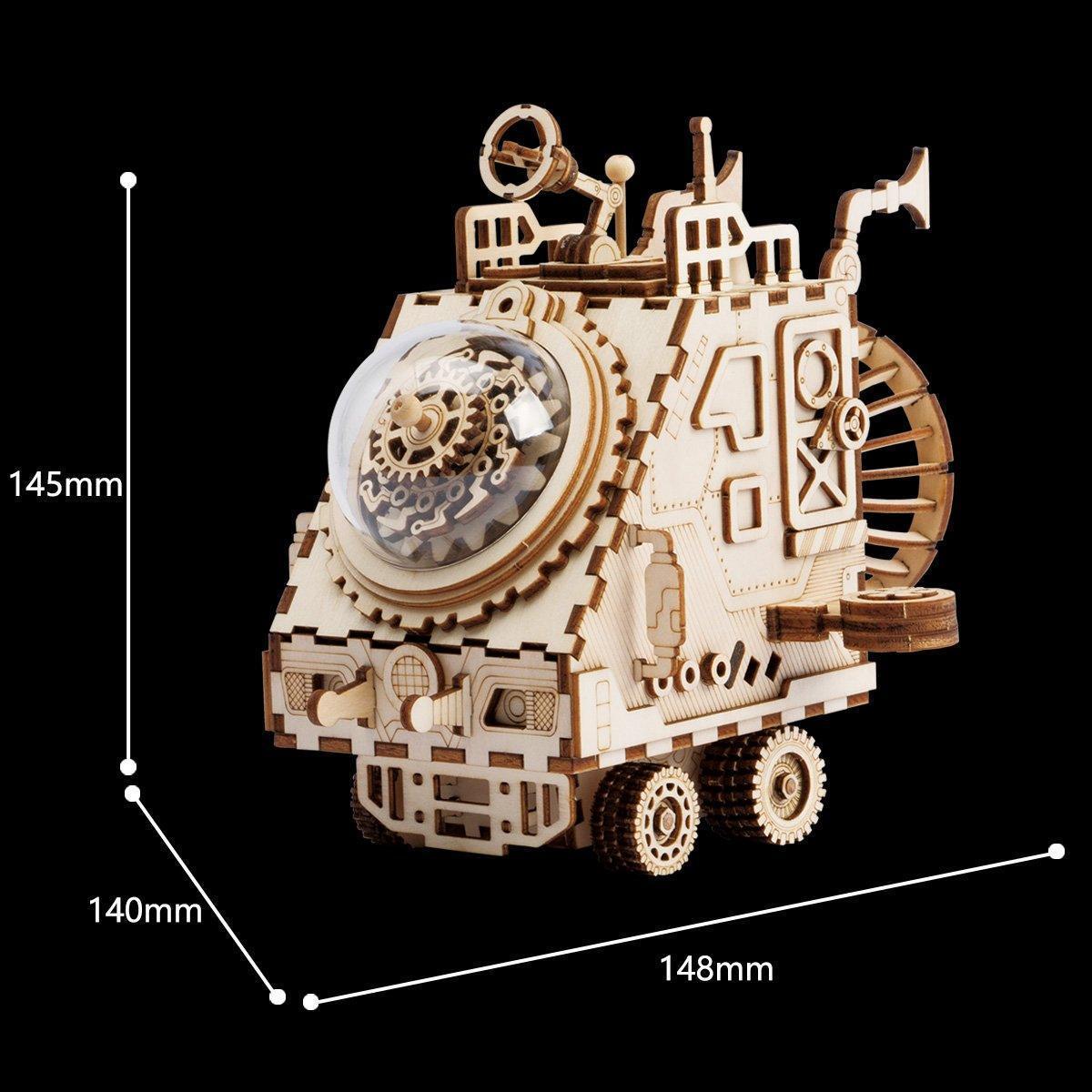 Diyion™ | Cosmic Voyager - Steampunk Spaceship Music Box Kit - Diyion