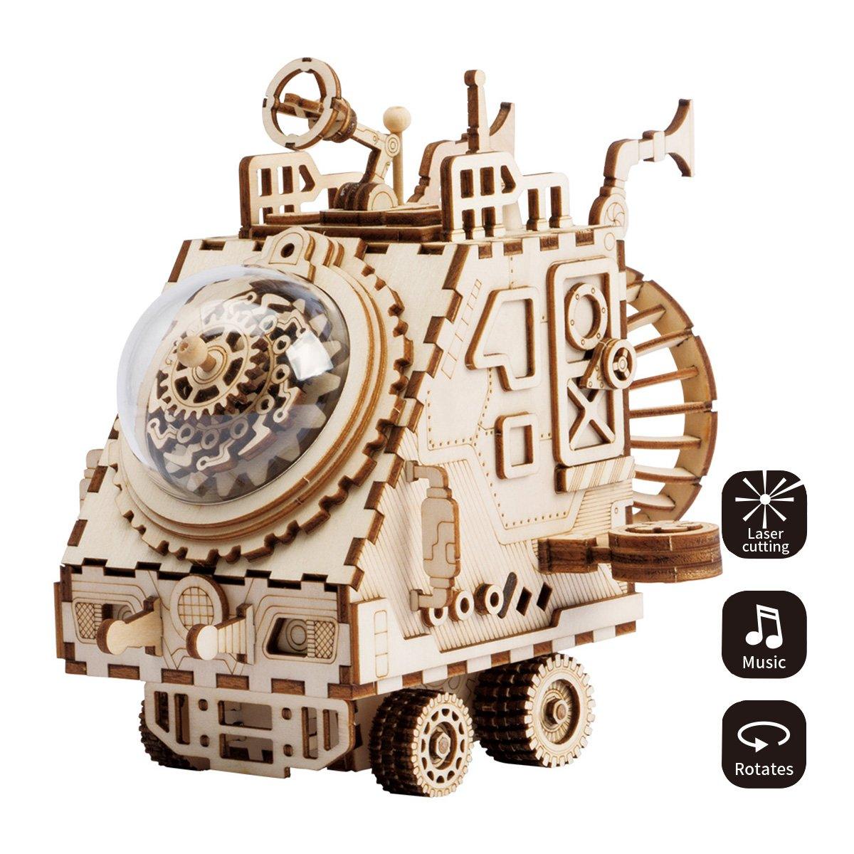 Diyion™ | Cosmic Voyager - Steampunk Spaceship Music Box Kit - Diyion
