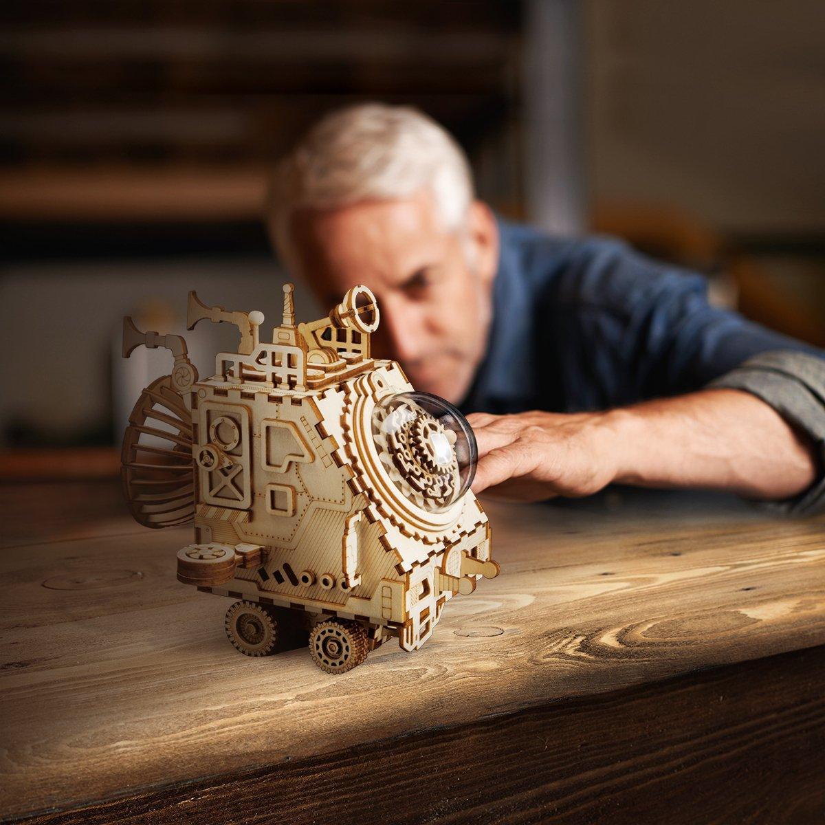Diyion™ | Cosmic Voyager - Steampunk Spaceship Music Box Kit - Diyion