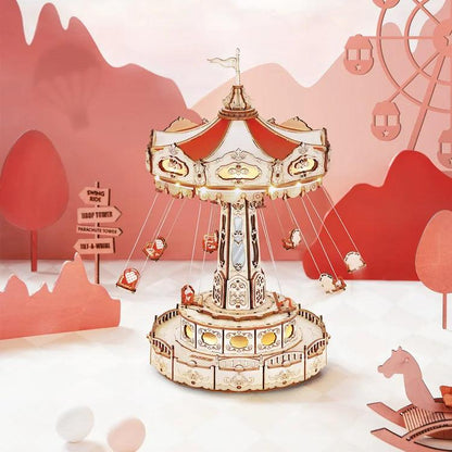 Diyion™ | Enchanted Carousel Swing Ride Music Box - Diyion