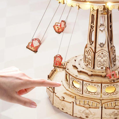 Diyion™ | Enchanted Carousel Swing Ride Music Box - Diyion