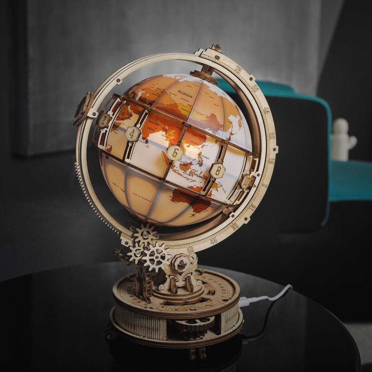 Diyion™ | Illuminated Globe 3D Wooden Puzzle - Diyion