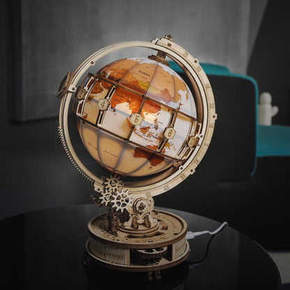 Diyion™ | Illuminated Globe 3D Wooden Puzzle - Diyion