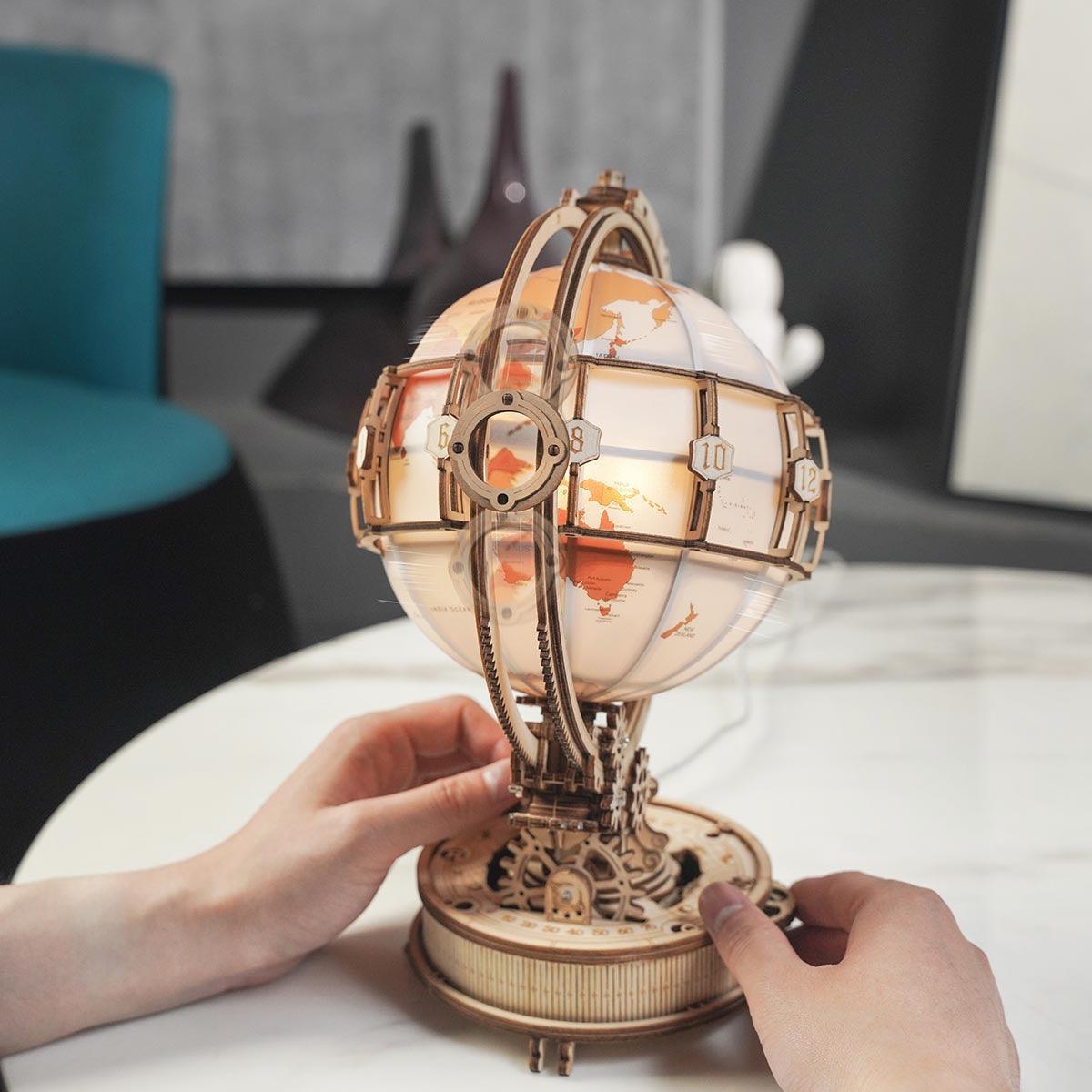 Diyion™ | Illuminated Globe 3D Wooden Puzzle - Diyion