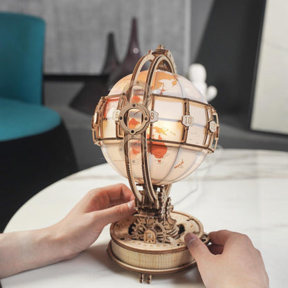Diyion™ | Illuminated Globe 3D Wooden Puzzle - Diyion
