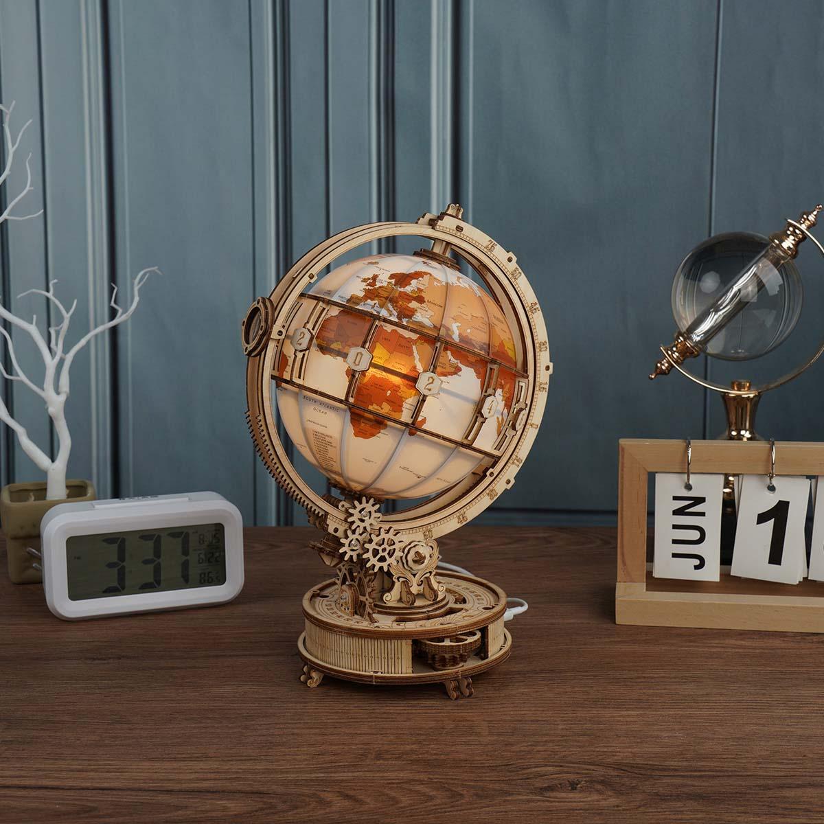 Diyion™ | Illuminated Globe 3D Wooden Puzzle - Diyion