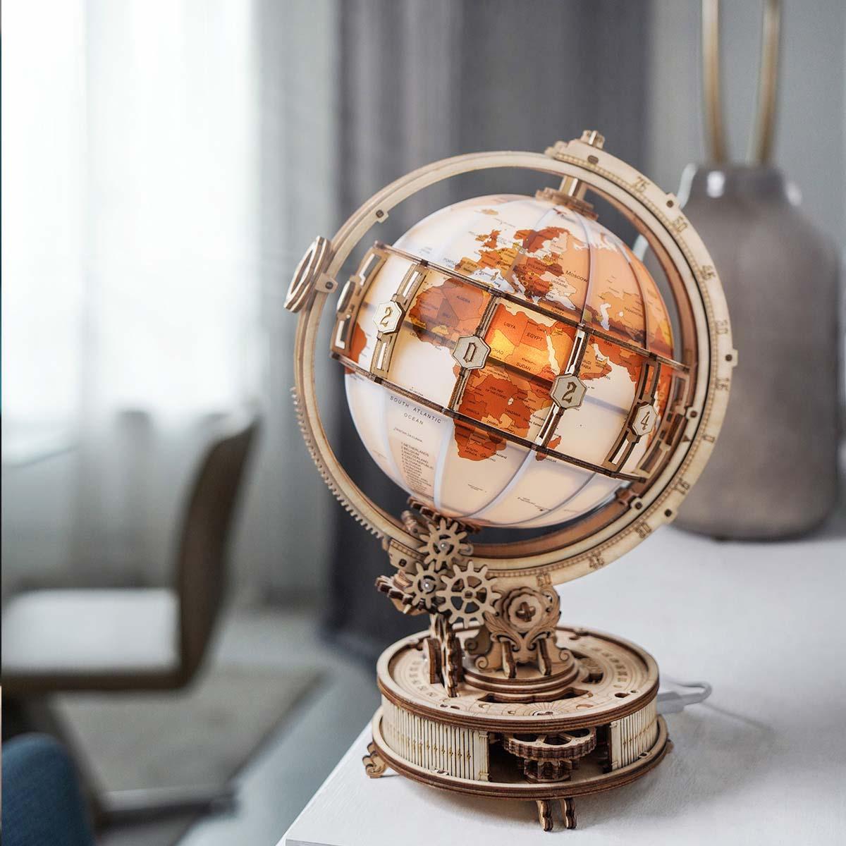 Diyion™ | Illuminated Globe 3D Wooden Puzzle - Diyion