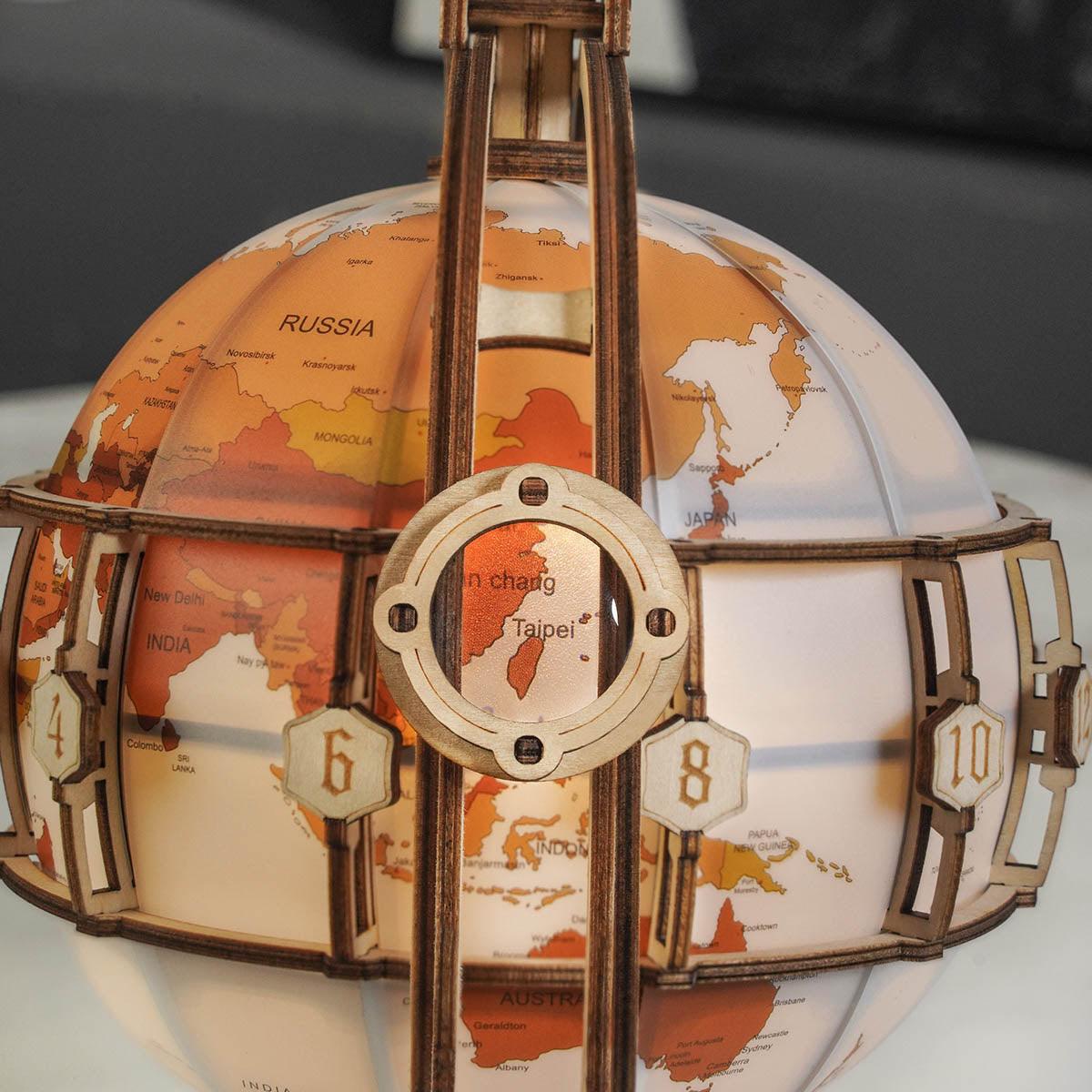 Diyion™ | Illuminated Globe 3D Wooden Puzzle - Diyion