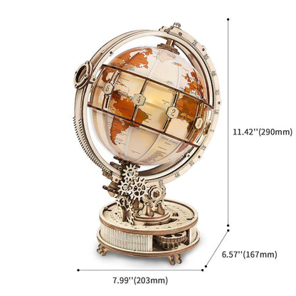 Diyion™ | Illuminated Globe 3D Wooden Puzzle - Diyion