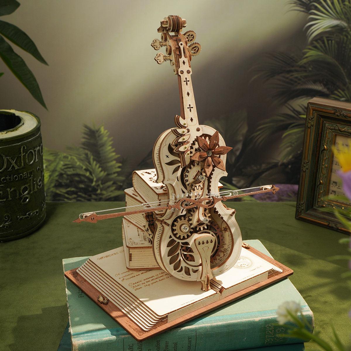 Diyion™ | Magic Cello Mechanical Music Box 3D Wooden Puzzle - Diyion