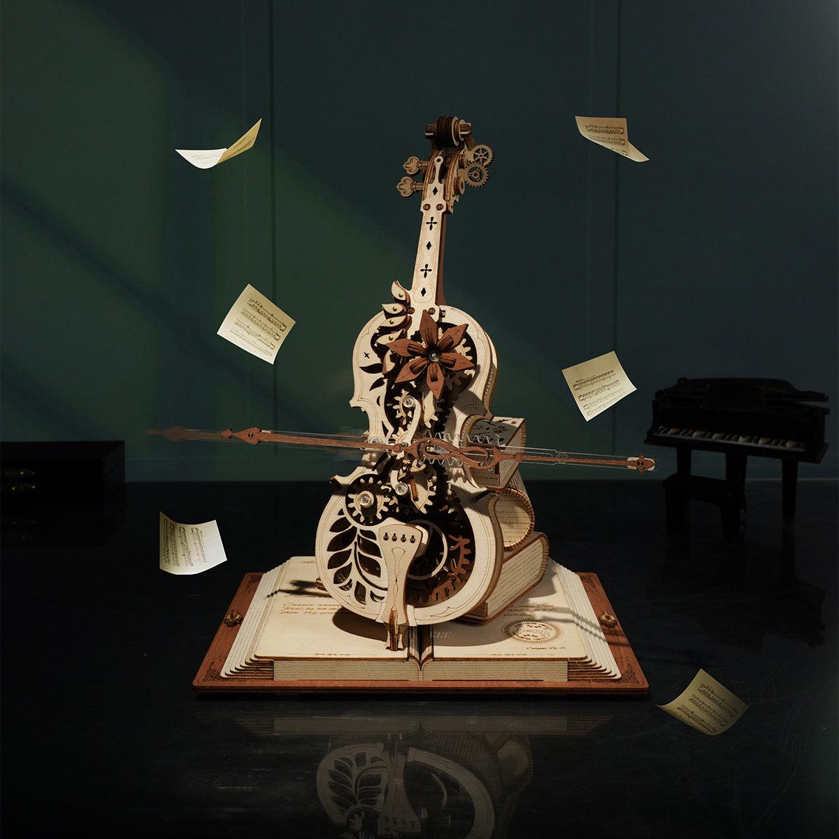 Diyion™ | Magic Cello Mechanical Music Box 3D Wooden Puzzle - Diyion