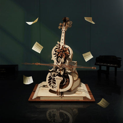 Diyion™ | Magic Cello Mechanical Music Box 3D Wooden Puzzle - Diyion