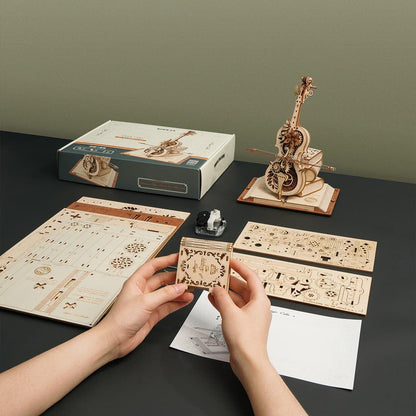 Diyion™ | Magic Cello Mechanical Music Box 3D Wooden Puzzle - Diyion