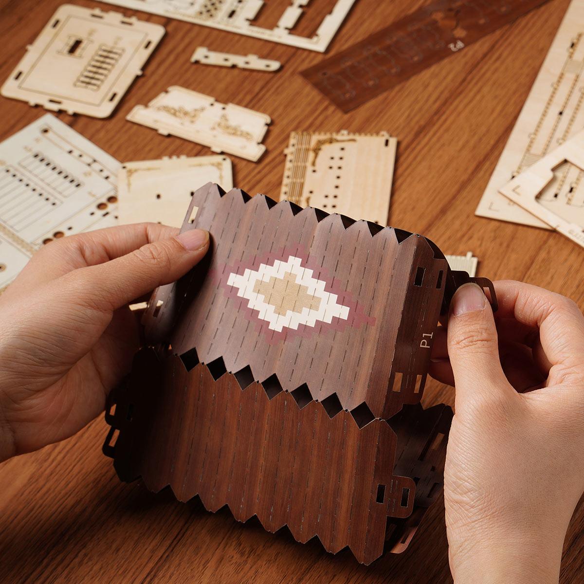 Diyion™ | Melodic Accordion - Musical Wooden Model Kit - Diyion