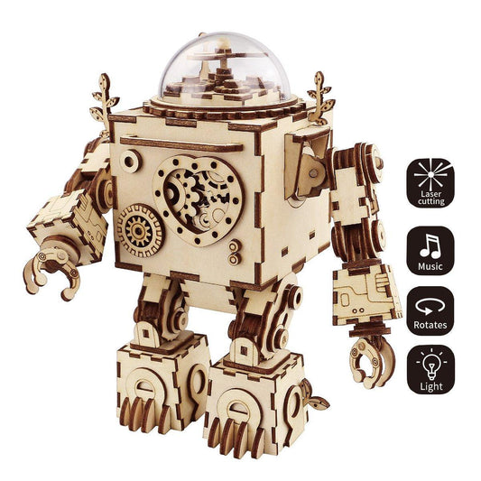 Diyion™ | Orpheus Illuminator - Steampunk Music Box with Light - Diyion