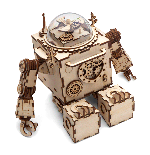 Diyion™ | Orpheus Illuminator - Steampunk Music Box with Light - Diyion