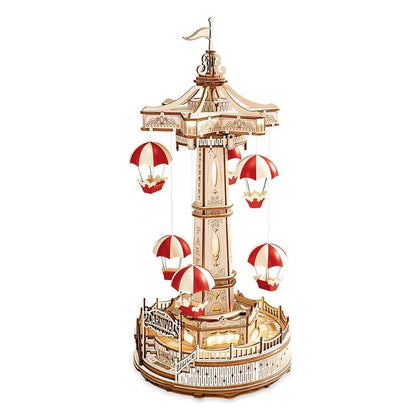 Diyion™ | Parachute Tower DIY Music Box 3D Wooden Puzzle EA01 - Diyion