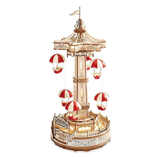 Diyion™ | Parachute Tower DIY Music Box 3D Wooden Puzzle EA01 - Diyion