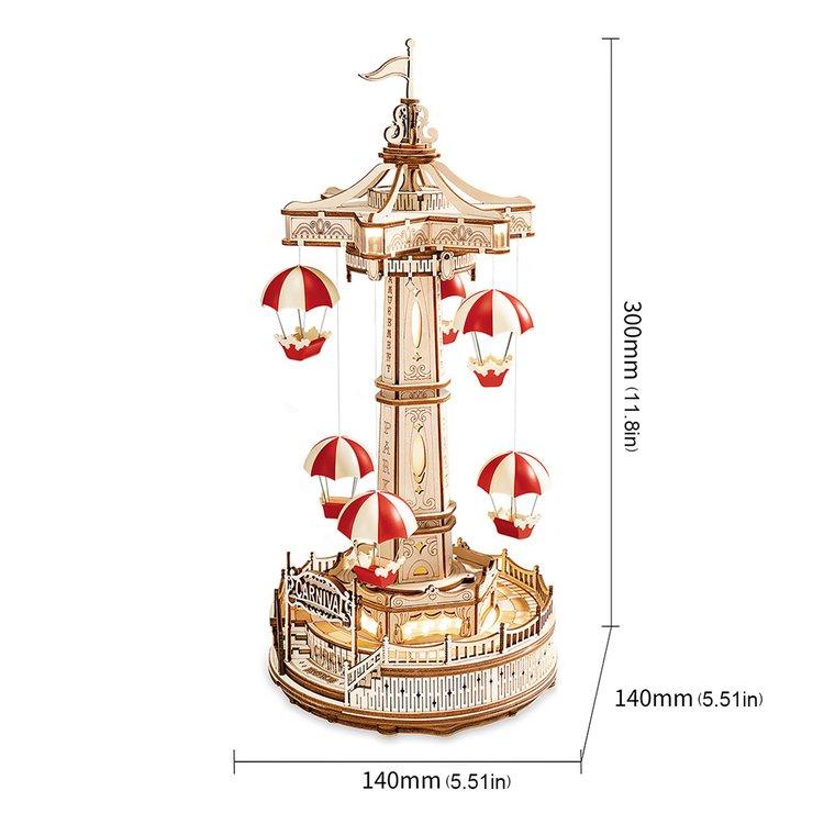Diyion™ | Parachute Tower DIY Music Box 3D Wooden Puzzle EA01 - Diyion
