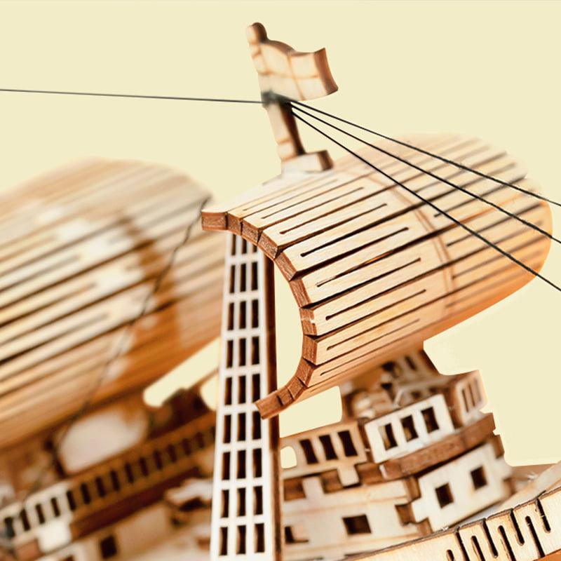 Diyion™ | Sailling Ship 3D Wooden Puzzle Decor - Diyion
